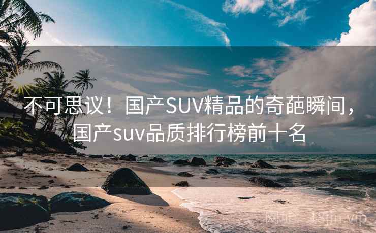 不可思议！国产SUV精品的奇葩瞬间，国产suv品质排行榜前十名